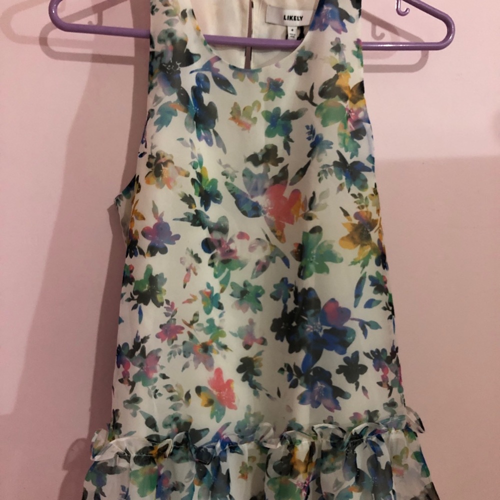Sleeveless Mini Floral Dress (brand new)